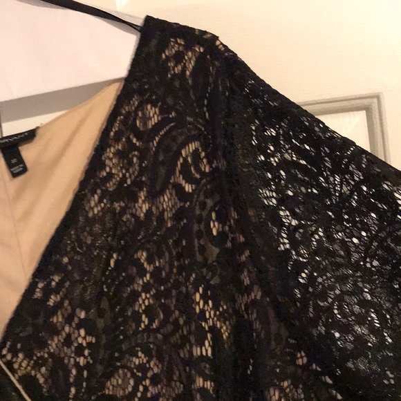 Lane Bryant Black Lace Dress with nude underlay - Picture 3 of 5